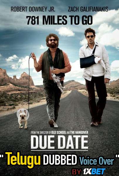 Due Date (2010) Telugu Dubbed (Voice Over) & English [Dual Audio] BRRip 720p [1XBET]