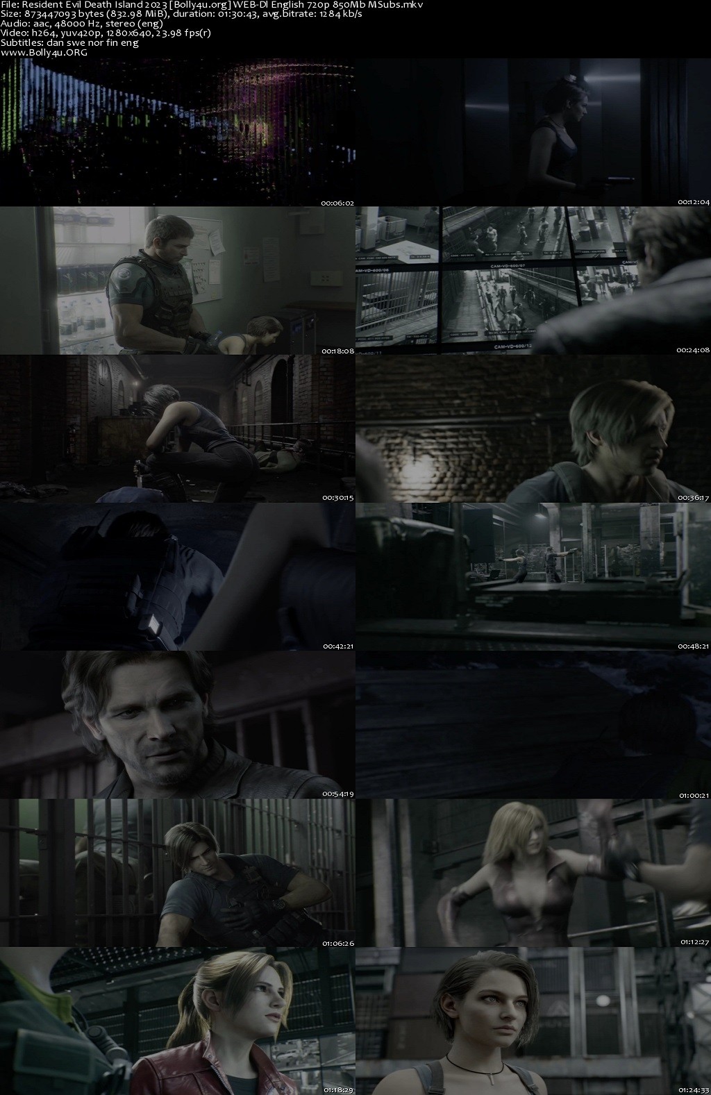 18+ Resident Evil Death Island 2023 WEB-DL English Full Movie Download 720p 480p