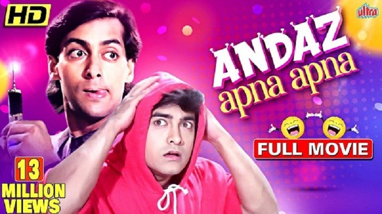 Andaz Apna Apna (1994) 1080p | 720p | 480p BluRay  [Hindi (DD 2.0)] x264 ESubs 2.7GB | 1.4GB | 450MB