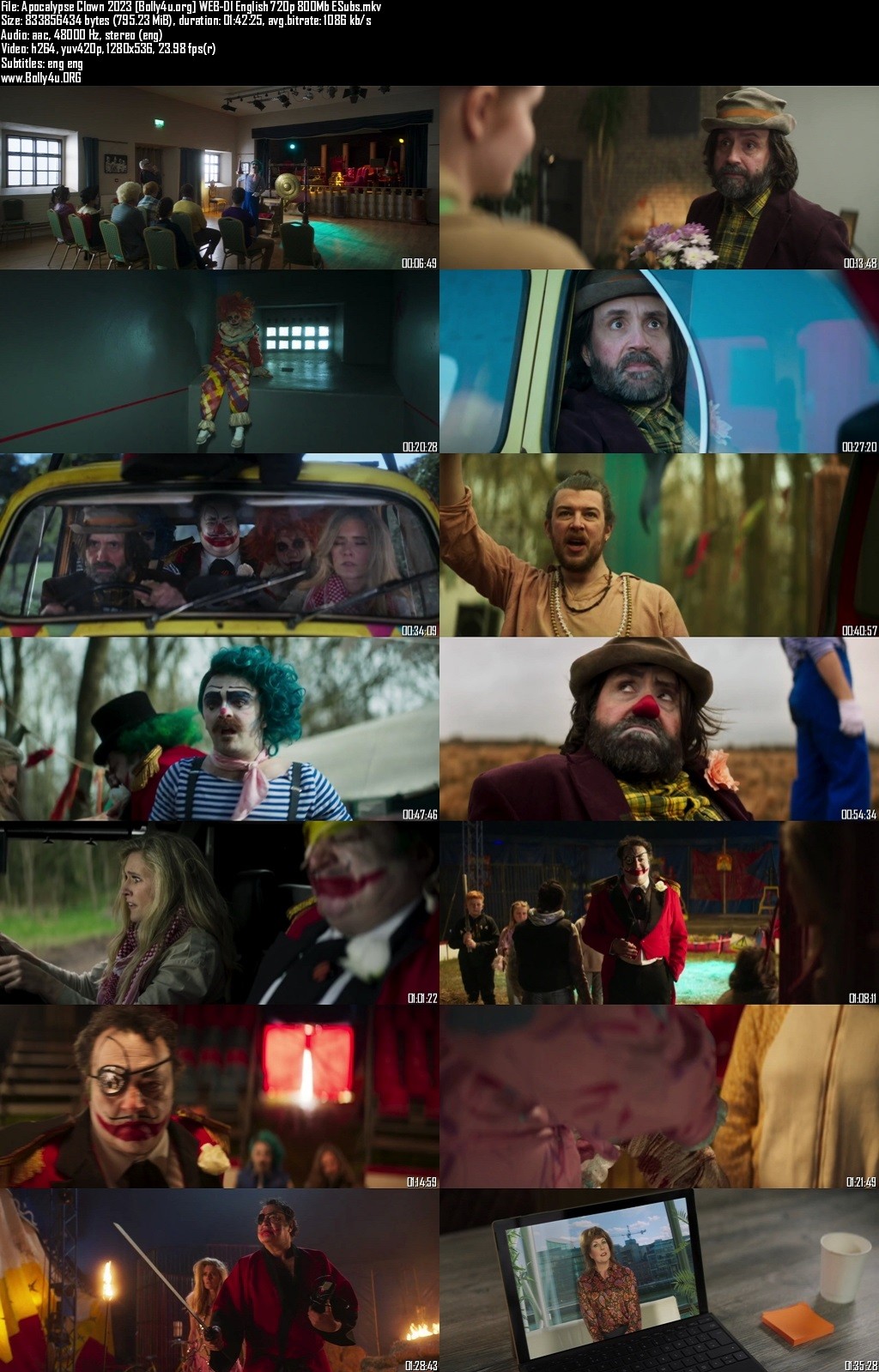 18+ Apocalypse Clown 2023 WEB-DL English Full Movie Download 720p 480p