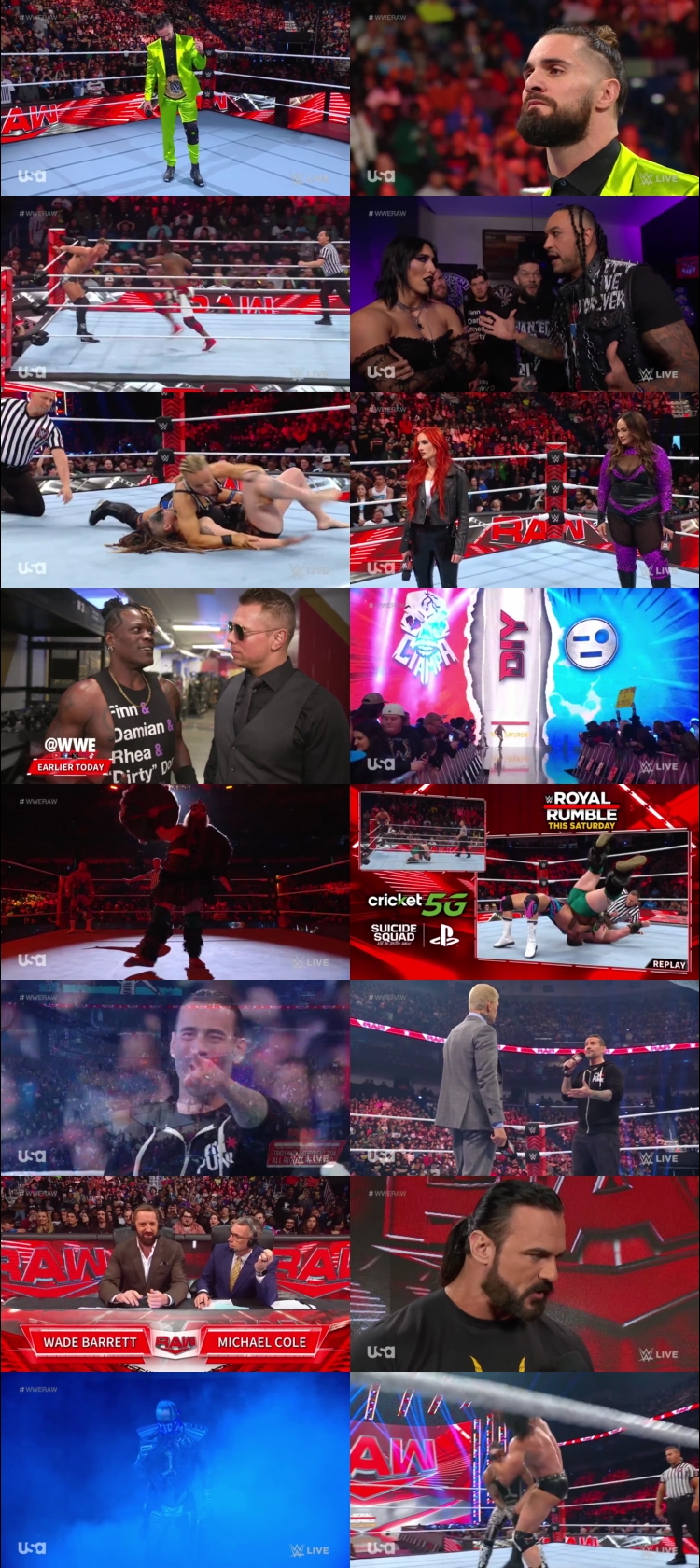 WWE Monday Night Raw 22ndJanuary 2024 720p 500MB WEBRip 480p