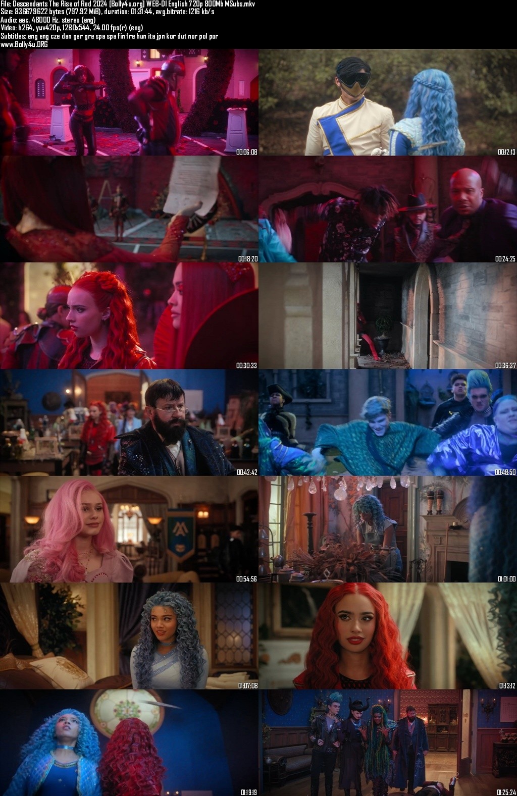 18+ Descendants The Rise of Red 2024 WEB-DL English Full Movie Download 720p 480p