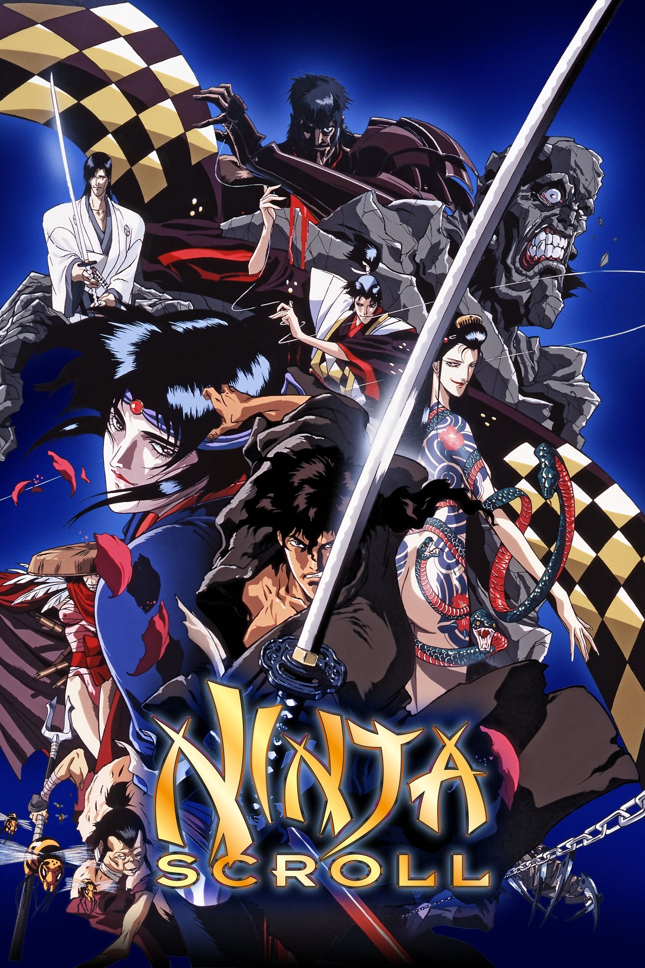 Ninja Scroll (Movie + Season 1) English Dubbed (ORG) & Japanese [Dual Audio] WEB-DL 1080p & 720p HD [1993 – 2003 Anime Series] [All Episodes – zip Added]